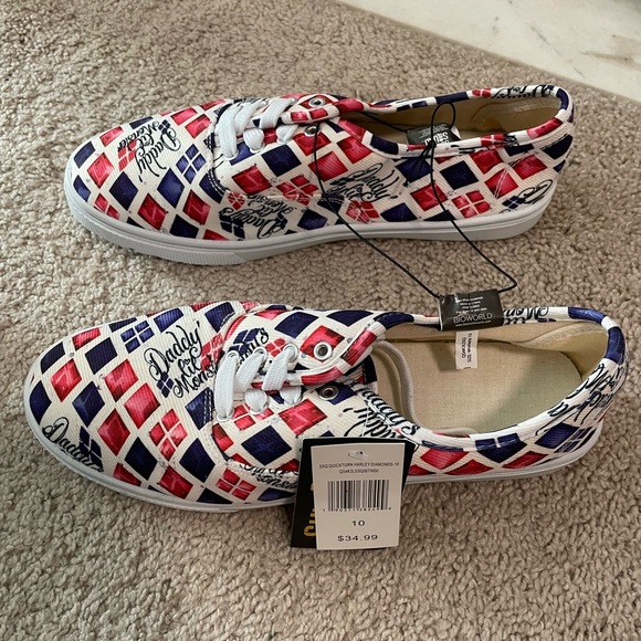 Size 10 women’s Harley Quinn inspired tennis shoes - Picture 4 of 5